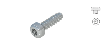 Skruer til kunststof, Linsecylinderhovedskrue med indvendig rund sikkerhedssekskant, WN5452 / WN1452, STP 42