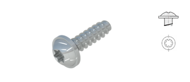             Schrauben für Kunststoffe
      ,             Linsenkopf-Schraube mit angepresster Scheibe und Innensechsrund
      , WN5451 / WN1451, STP38